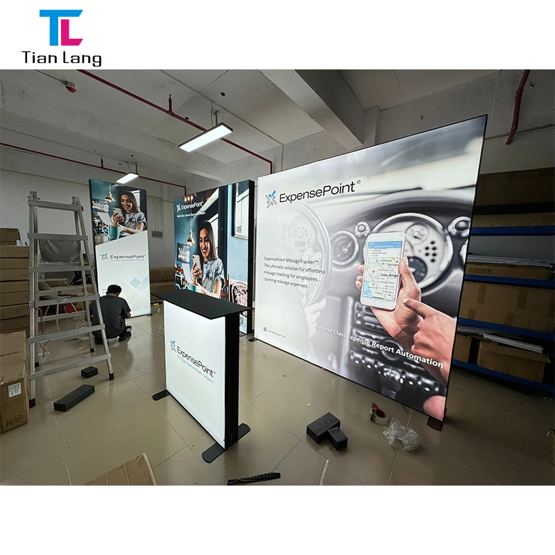 天朗 SEGライトボックス LEDライトボックス 展示ブース 展示ウォール トレードショー用ブース 3*6 展示スタンド