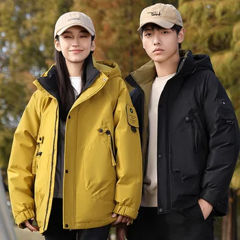 Unisex clothing Outdoor Mountaineering Coat Casual Fashion Loose Winter Thick Down Cotton Coat Charge Coat