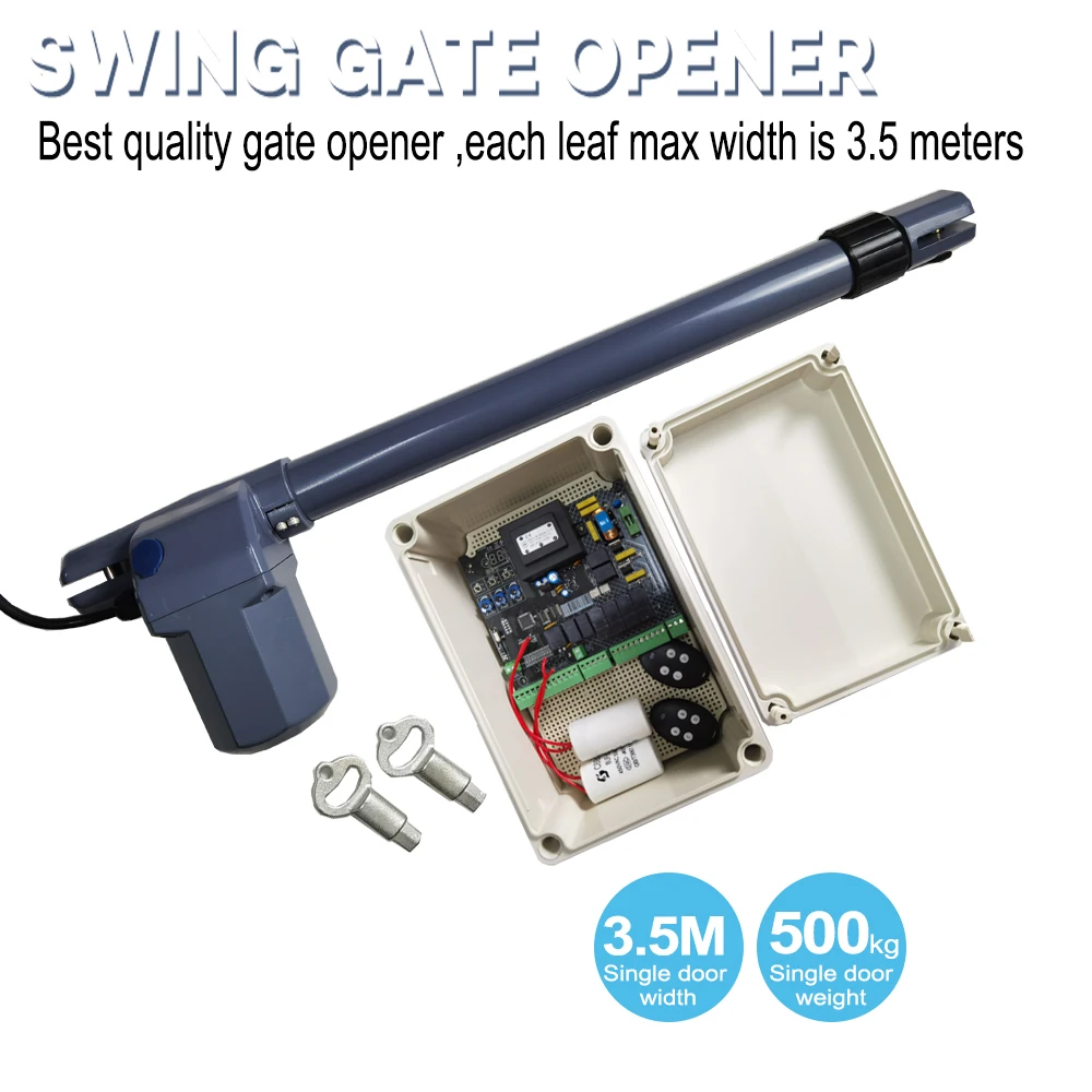 Maximum Load Capacity of Both Arms 1000kg Ac Motor Electric Automatic Remote Swing Gate Opener