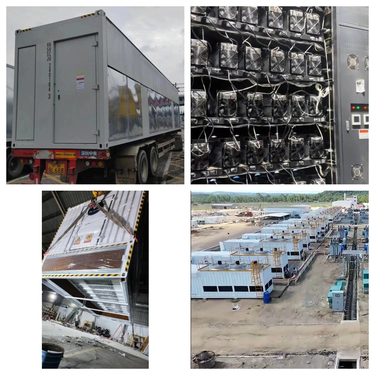 ACT Bitcoin Miner Container Custom 20FT 40FT for Antminer S19 S21  Whatsminer M60 M60S 1200KW Cooling System