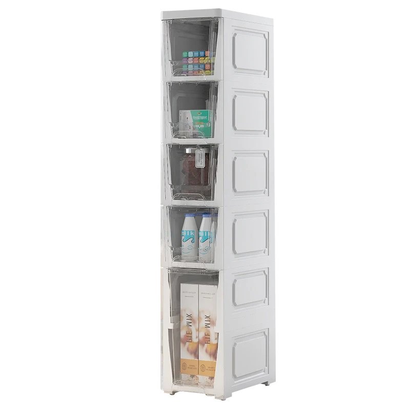 Multifunction Durable Plastics Storage Drawer Drinks and Snacks Storage Cabinet