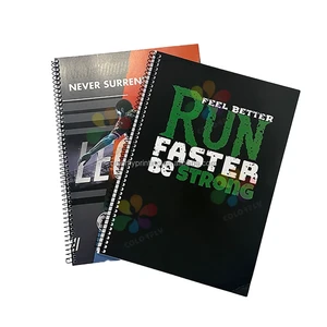 Good Quality Customized Cover  and Designs Manufactured Single Spiral Notebook for Students