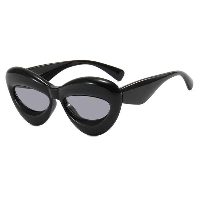 Unisex Trendy Cat Eye Sunglasses Green/Red PC Frame Inflated  display picture 1