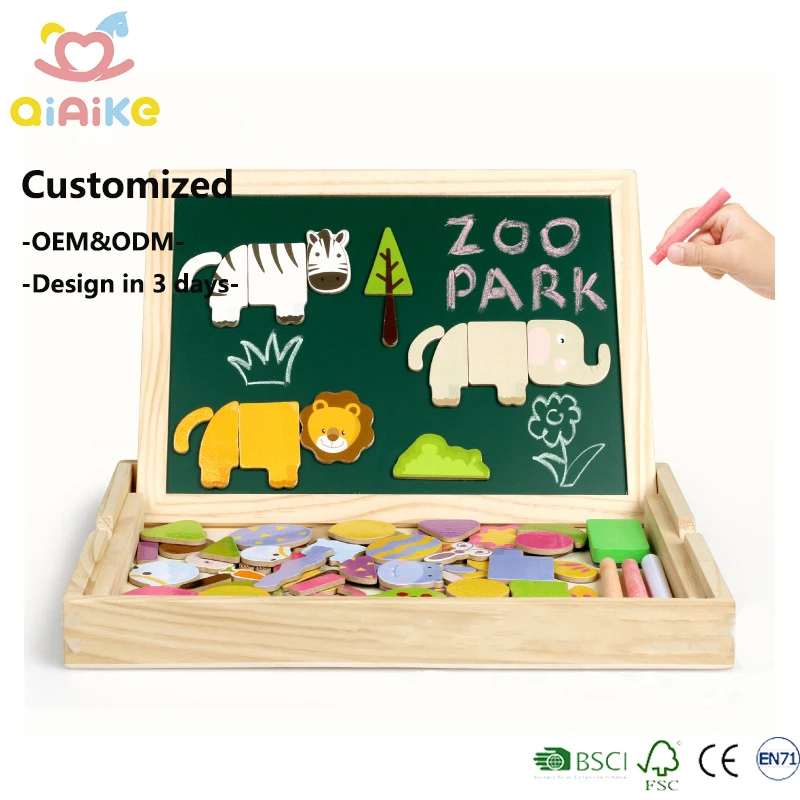 Cognitive Alphabet Numbers Animals Educational Toys Game Whiteboard Blackboard Drawing Toy Children Wooden Puzzle EN71 CPC