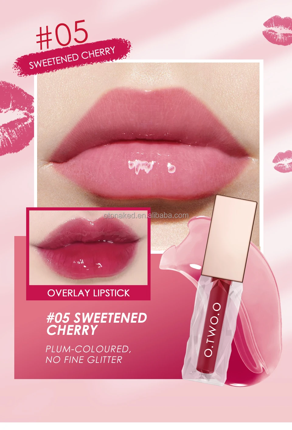 O.TWO.O New Launch Long Lasting Moisturizing Brighten Lip Oil Smooth Glitter Texture cruelty free 100% vegan Lip gloss