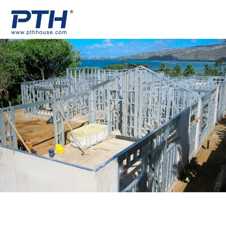 PTH Prefabricated House Fast Build Galvanized Light Gauge Steel Villa Resort