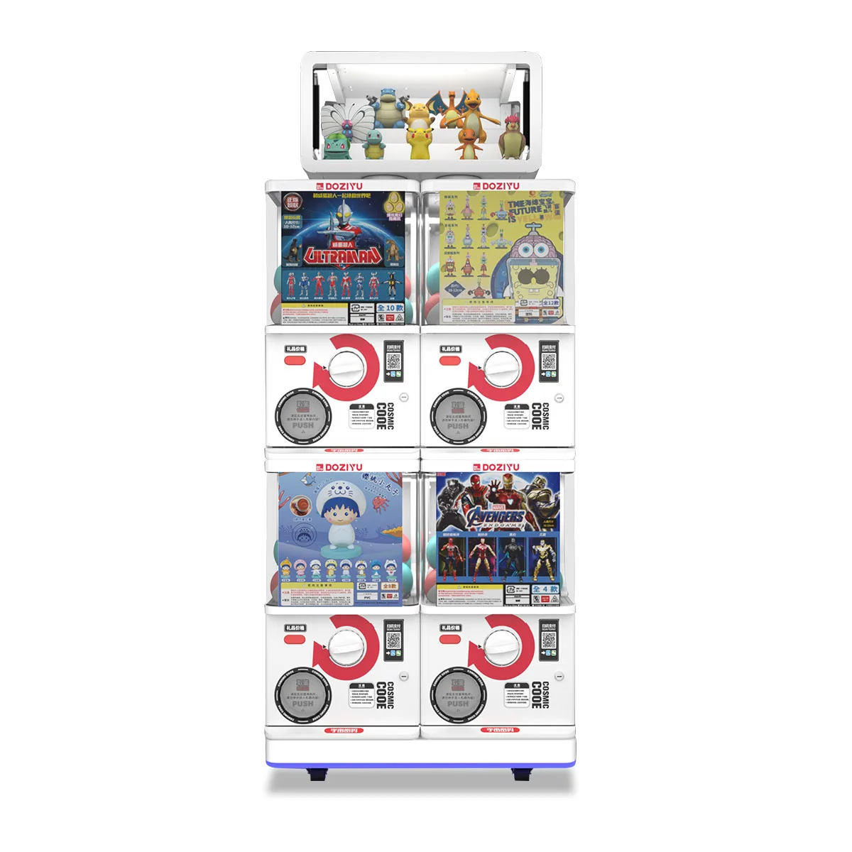 Páil Gachapon Gashapon Machine Capsule Billí Gacha Machine Cluicí Uibhe Gashapon Vending Toy Machine