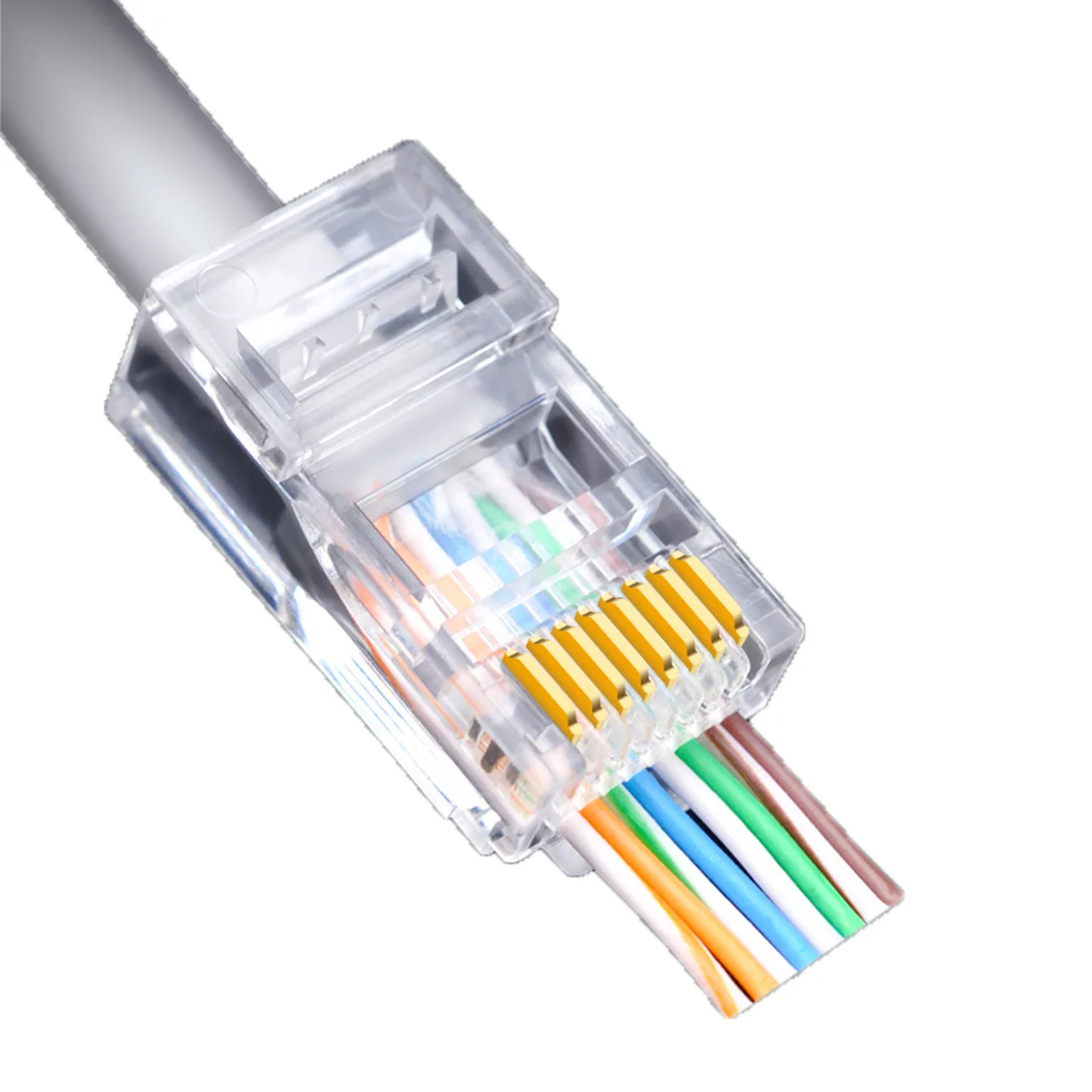 Hot Sale 8P8C Connector RJ45 Ends Cat5 Cat5e Cat6 Ethernet