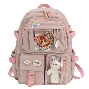 Factory Wholesale Large Capacity School Backpack Waterproof Nylon Boys & Girls Teen Backpack with Multi-pocket Student Bags