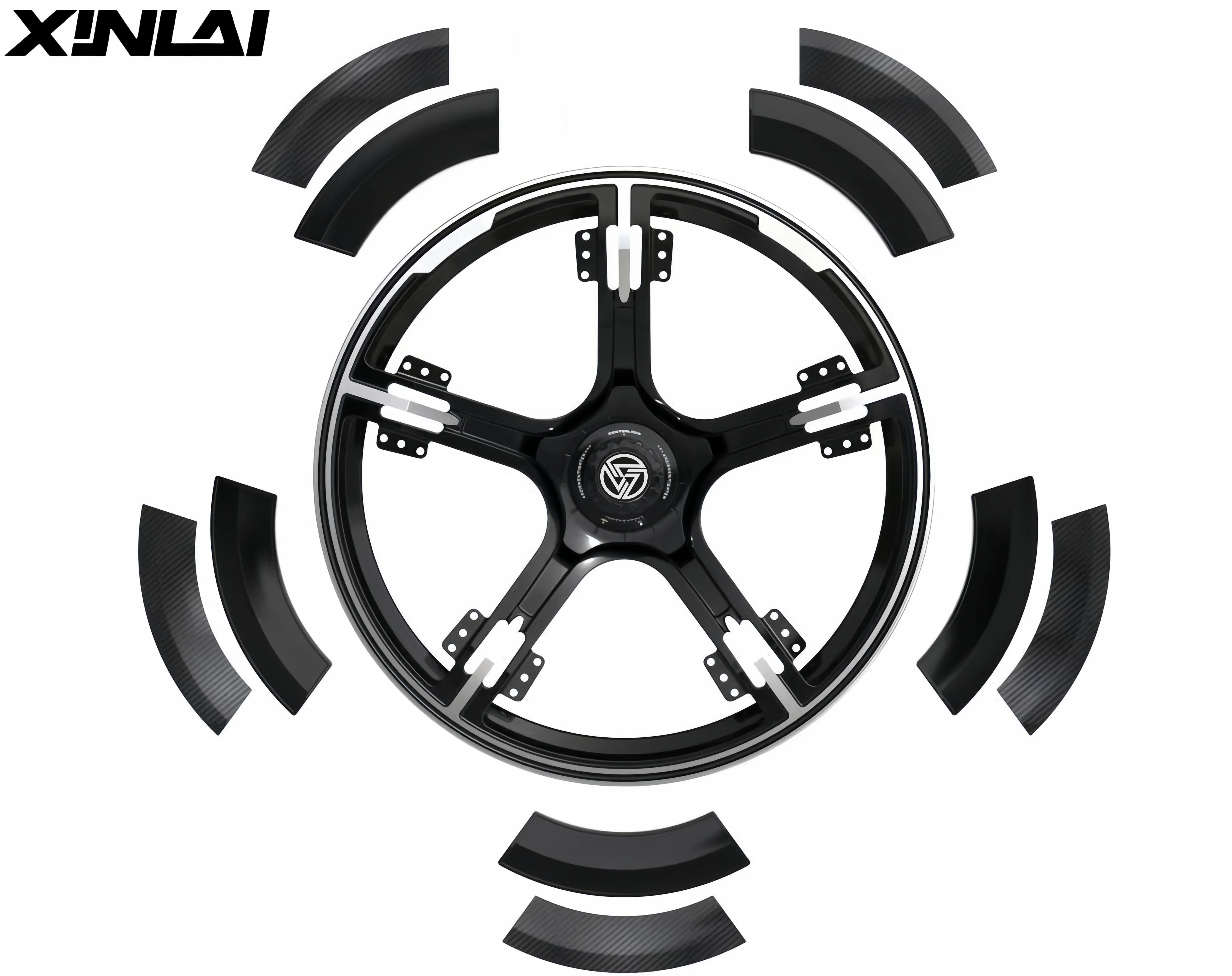 XL Carbon Fiber Multi Spoke Design Customization 5x120 5x112 5x114.3 18 19 20 21 22inch 2-piece Forged Wheels for Benz - Image 5