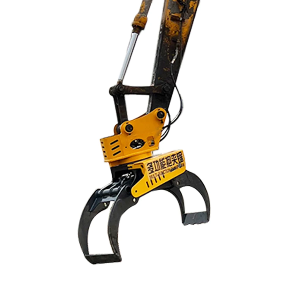 Wood Cutter With Grapple Log Grapple Saw Excavator Tree Shear