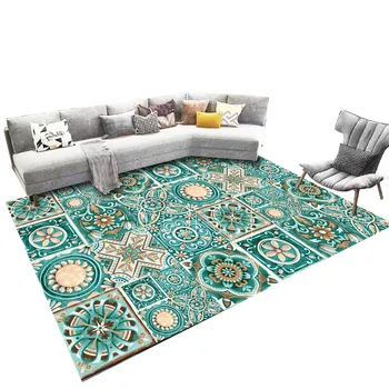 Machine Washable Cheap Custom Printed Carpet Rugs For Living Room / Bedroom Area Rugs And Carpet
