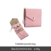 Sac à bijoux pliable rose