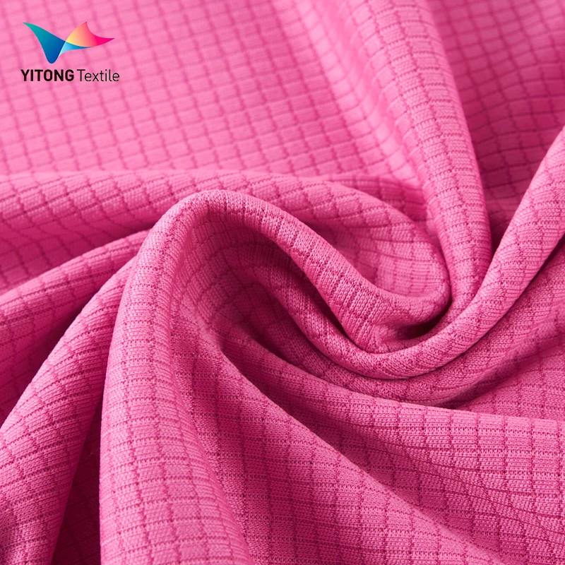 Factory Wholesale 100 Gsm Dry Fit Waffle Polyester Jersey Fabric 100%  Polyester Fabric for Sportswear
