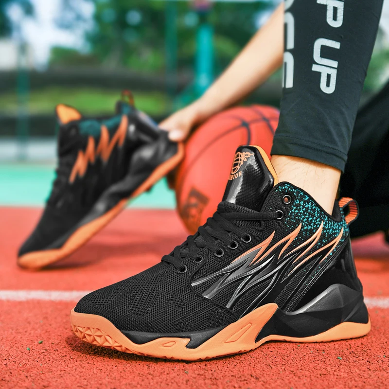 Zapatillas de baloncesto transpirables para hombre, calzado deportivo  antideslizante con amortiguación, para entrenamiento en gimnasio