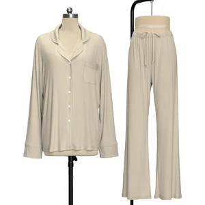 Custom Lenzing Modal Pajamas Women Pj Set Soft Lounge Nightwear Pyjamas Ladies Sleepwear Set Loungewear