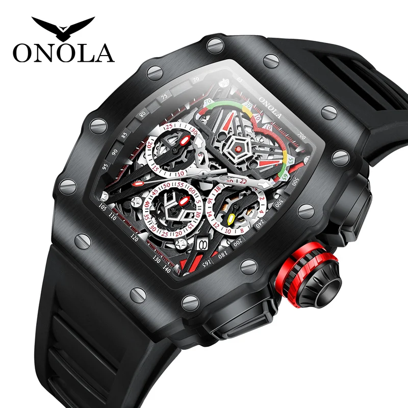 ONOLA 6827 Top Selling Manufacturing Watches Waterproof Big Business Black  Quartz Watch Man Fashion Casual Reloj Watches for Men