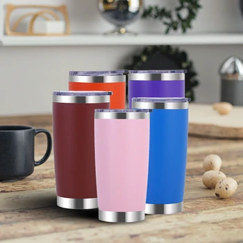Romar Southeast Asia Gold 2 In 1 Coffee 18oz With Handle 18/8 Stainless Steel Tumbler Classic wholesale 20oz 30oz Travel Mug