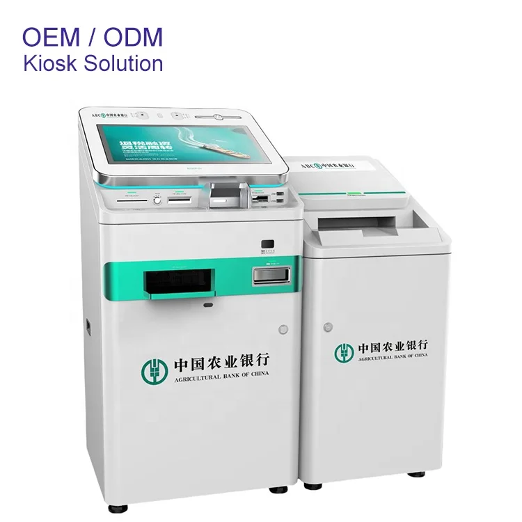 21.5 Inch Mutil Function  Dual Touch Screen Embossing Bank Card Printer  Kiosk Payment  Terminal Encryption Pin Pad