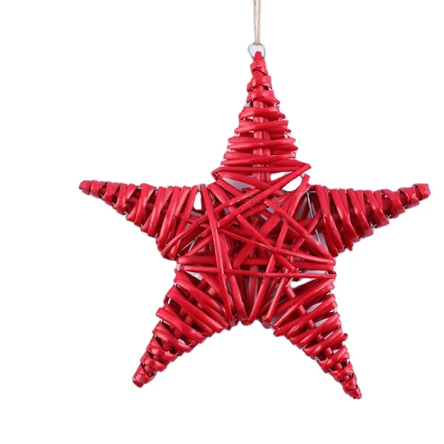beautiful red willow star for christmas decoration