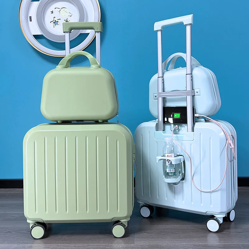Smart Luggage - Multi Function Trolley with USB & Cup Holder
