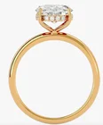 Brilliant The Luise Ring With Hidden Halo 9x6mm 1.8ct 14k Yellow Gold Brilliant Cut Faceting 1.6mm Band Ring