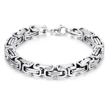 New Design Stainless Steel Square Cuban Link Chain Jewelry Bracelet Wholesale