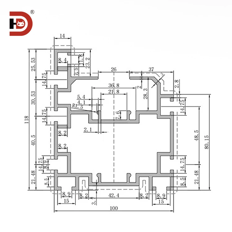product 100118 heavy duty double speed chain aluminum profile assembly line bs30 c212a conveyor chain 381 pitch chain profile-3