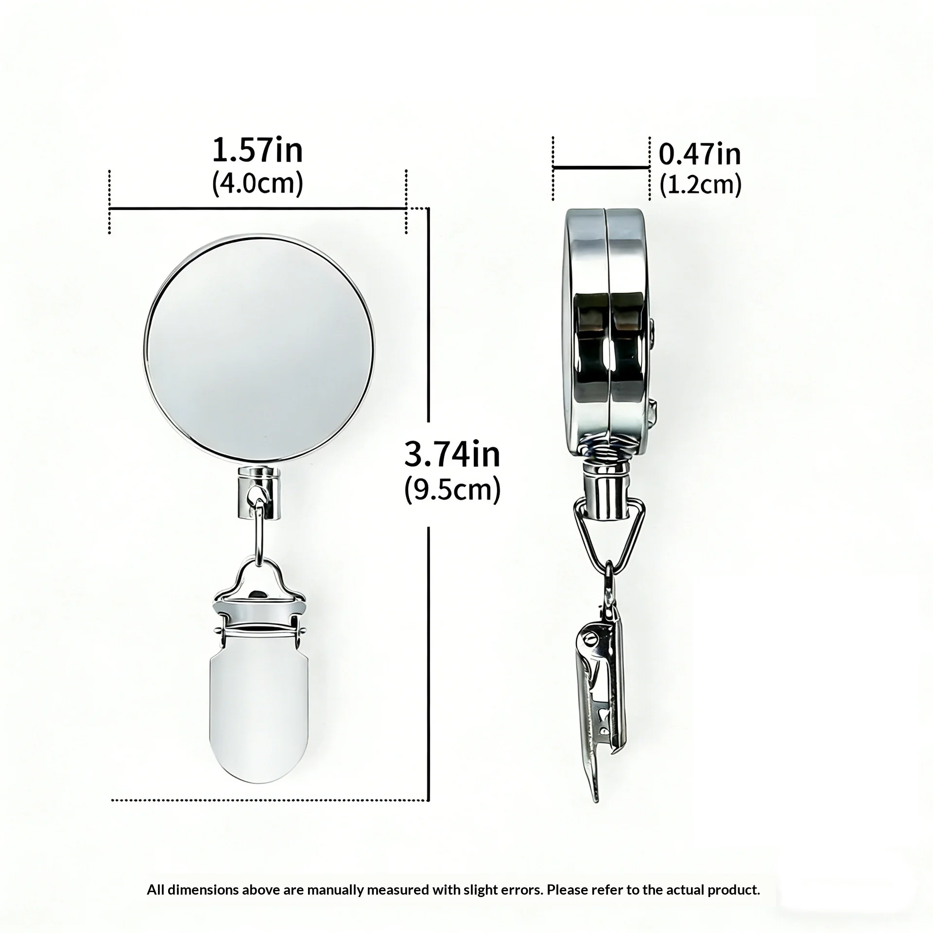 Stainless Steel Retractable Buckle 4cm Wire No-Punch Towel Clip Double-Sided Adhesive Key Holder Anti-Loss Logo Printing