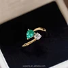 Lab Emerald and Moissanite(18K Yellow)