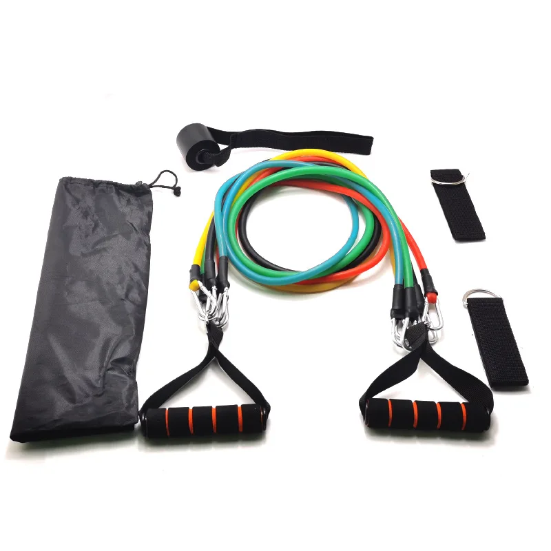 11-Piece TPE Exercise Bands Resistance Band Set Home Fitness Equipment Strength product detail 1