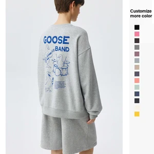 China Manufacturer Women's Sweatshirts 100% Cotton Embroidered Printed Streetwear Custom 2 Piece Sweat Suit Shorts Two Piece Set