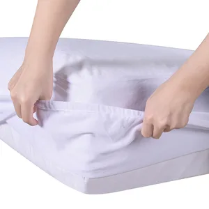 Microfiber Polyester Filling Terry Towel Queen Top Mattress Protector Cover Waterproof King Single With Tpu Laminated