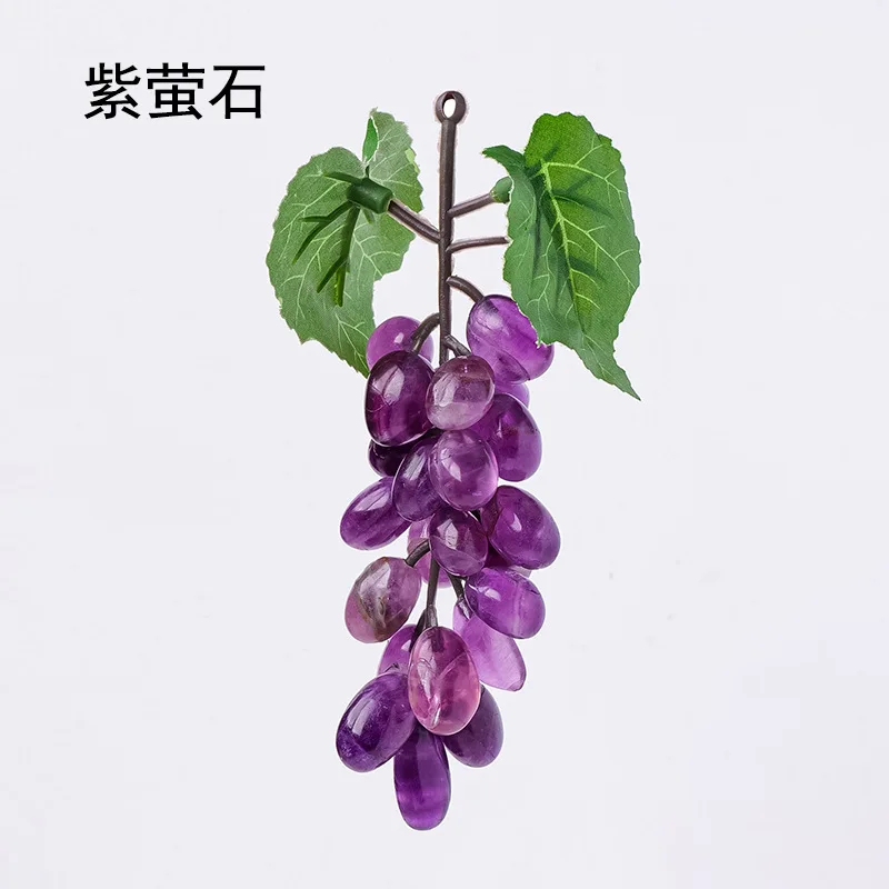 Artificial Fruit Simulation Green Fluorite Grapes Clusters for Home Kitchen Party Wedding Wine Decor