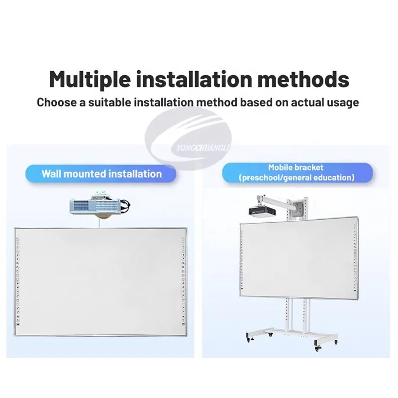 YCLTOUCH Infrared Touch Technology 82 Inch Smart Board USB Free Drive Write Smoothly 20 Points Interactive Whiteboard