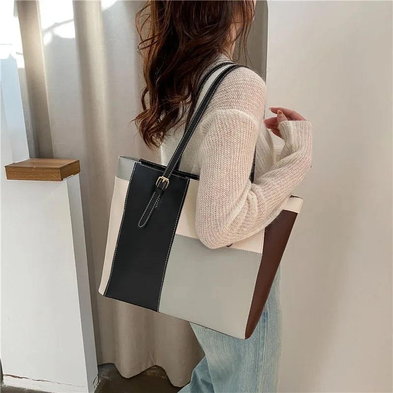 Fashion Multifunction Big Size Large Capacity PU Leather Tote Bags Handbag Tote One Shoulder Bag