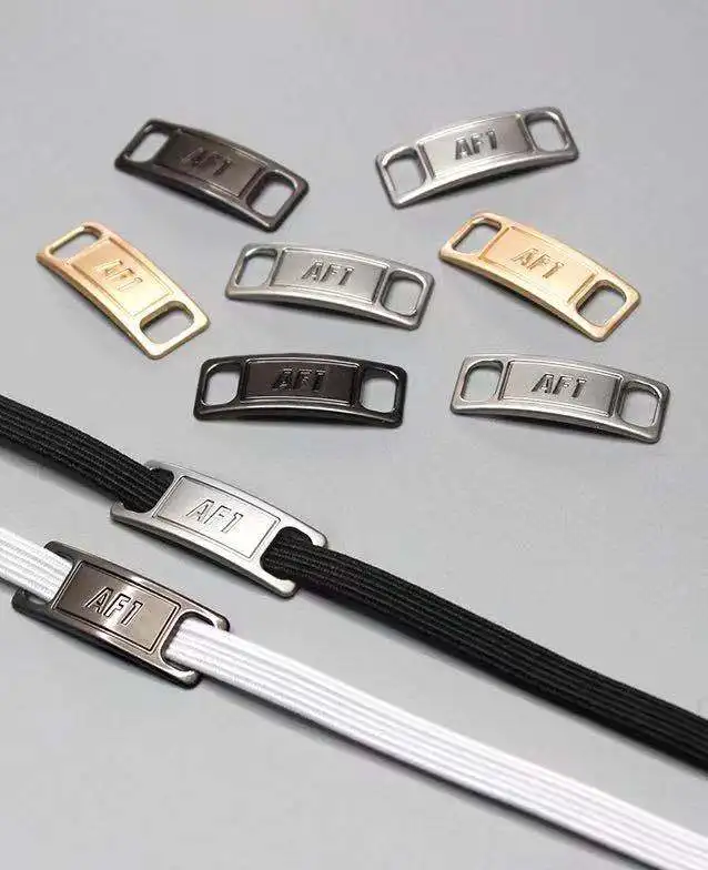 High Quality Colorful Blank Plates Nfl Sneaker Metal Shoelace Tag With