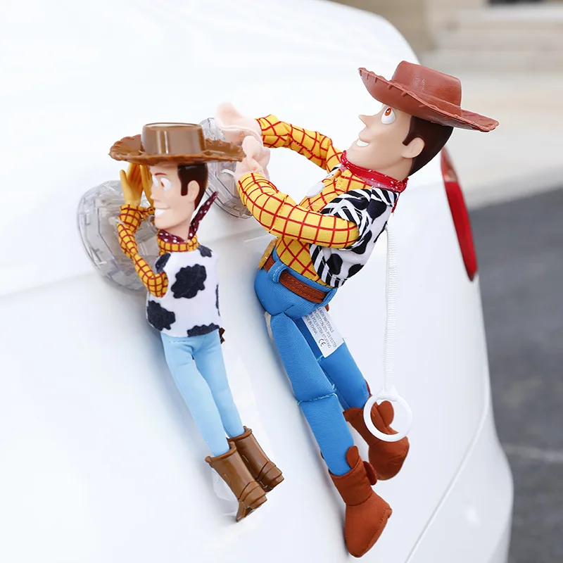 TCXW041314 Toy Story Woody Buzz Light year Car Dolls Plush Toys Outside Hang Toy Cute Auto Accessories Car Decoration Doll
