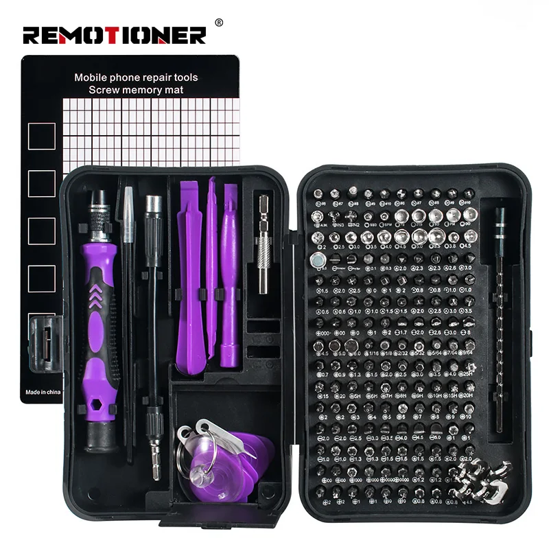 170 In1 Mobile Phone Telecom Repair Screwdriver Tool CRV Steel Precision Screwdriver Set