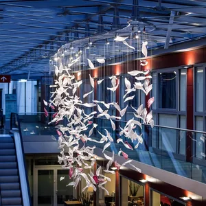 Personality Custom Villa Exhibition Hotel Lobby Project Shopping Mall Chandeliers Ceiling Installation for Hall