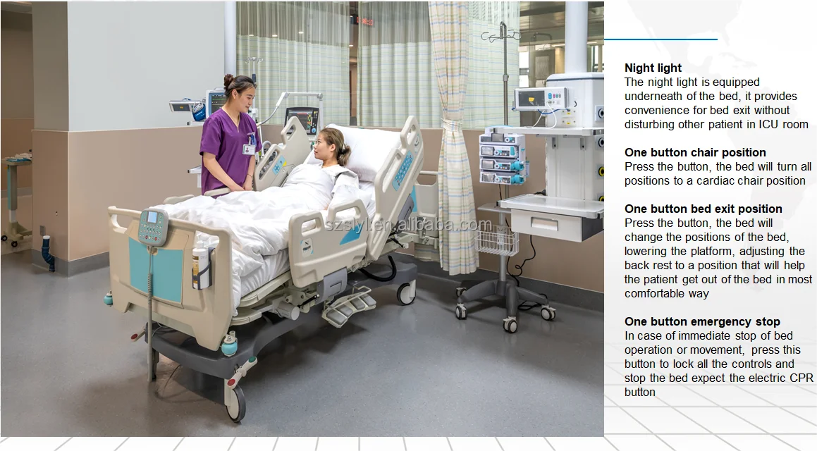Medical Furniture 5 Function Electronic Medical Equipment Hospital Electric Bed