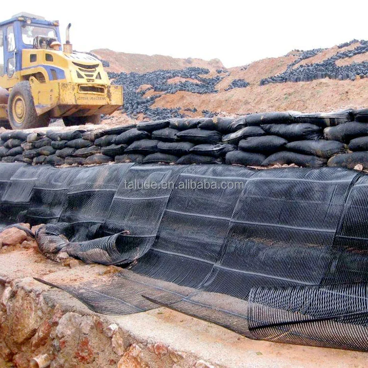 HDPE Uniaxial Plastic Geogrid Roll with PP Fiberglass Effective for Roadbed Retaining Wall Reinforcement in Earthwork Projects