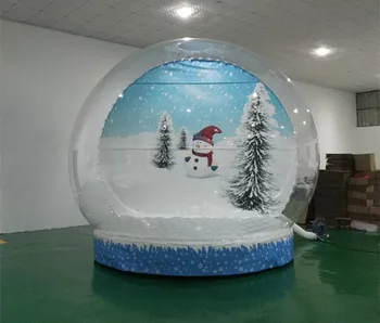 Giant Outdoor Inflatable Christmas Snow Globe Ball Inflatable Advertising Decoration Inflatable Human Snow Globe for Sale