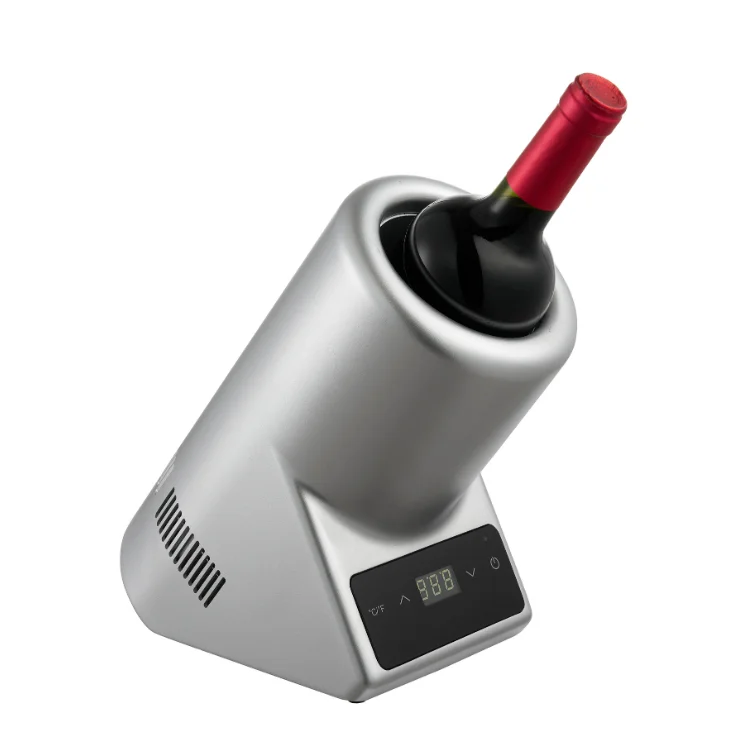 Wine Enthusiast Single Bottle Chiller Keep Cold  Preserver Electric Wine Cooler