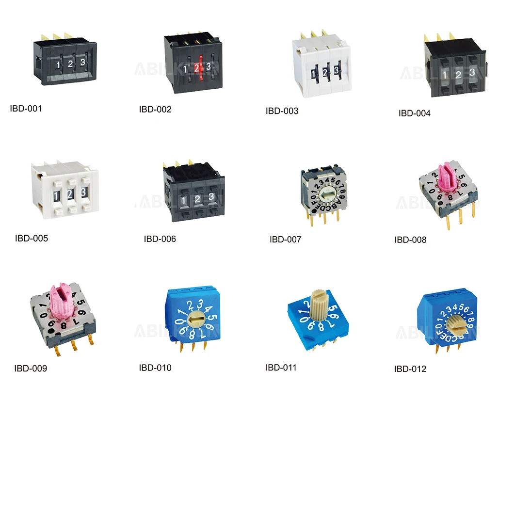 B2M Bent Foot Potentiometer with Single Joint Knob Switch Black Plastic Shaft Threaded Handle Height of 15mm and 2 Feet