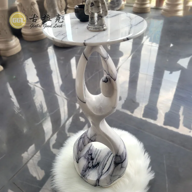 modern Architectural White Marble Table for Luxurious Interior Design