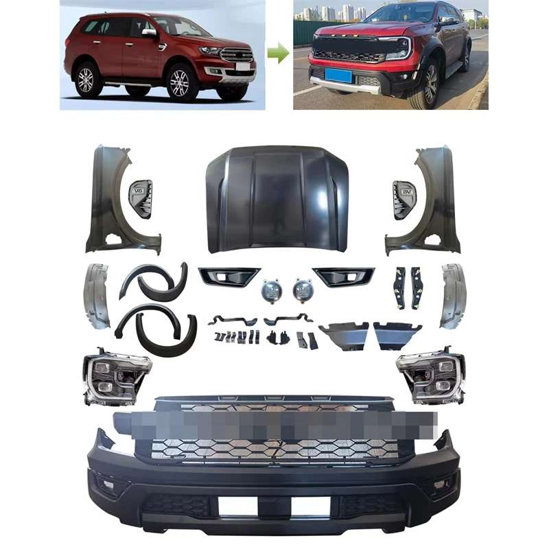 Car Conversion Bodykit Front Rear Bumpers Facelift for Ford Everest ...