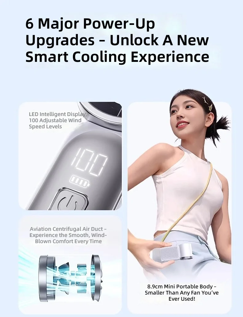 Mini Handheld Fan, USB, Portable, ABS, Plastic - detail 4