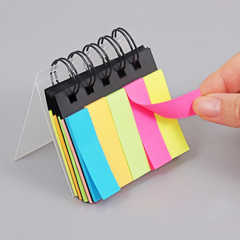 Lot De 600 Onglets Fluorescents Autocollants Molain - Marque-Pages Inscriptibles - 6 Couleurs - 4