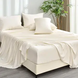 2026 New Arrival Eco Friendly 300TC 100% Organic Bamboo Fiber Duvet Cover and with Deep Pocket Bed Sheet Set